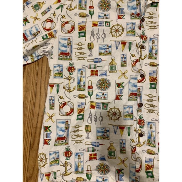 Pacific Legend Hawaii Short Sleeve Button Shirt Lighthouse Nautical 3XL VTG Sail - Picture 5 of 12